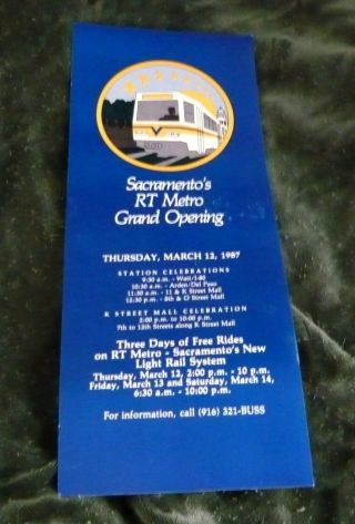 Sacramento Rt Grand Opening Poster - 1987