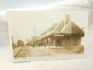 1905 Schuylkill Haven Pennsylvania Rr Depot Rppc By Woods & Bros.