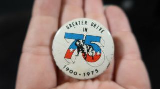 1975 Mack Trucks Bulldog Tin 75th Anniversary Pin Greater Drive In 75