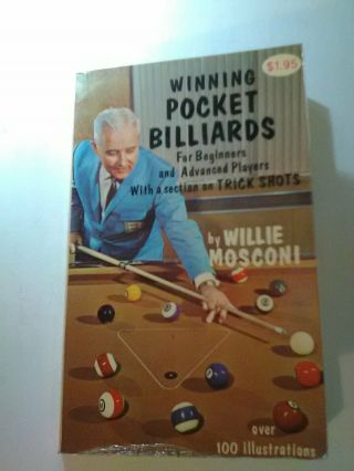Willie Mosconi autograph on Winning Pocket Billiards Book 2
