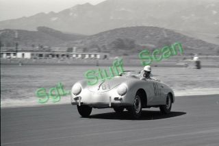 1960 Sports Car Racing Photo Negative Santa Barbara Jay Hills Porsche