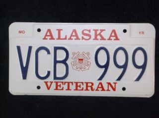 Alaska Coast Guard Veteran License Plate