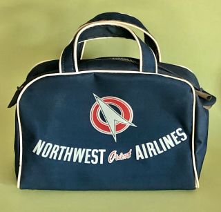 Vintage 60’s Northwest Orient Airlines Flight Attendant Travel Bag