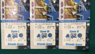 1995 Orlando Magic Playoff Ticket Stubs Games F,  G,  L,  M,  N,  Great Season 2