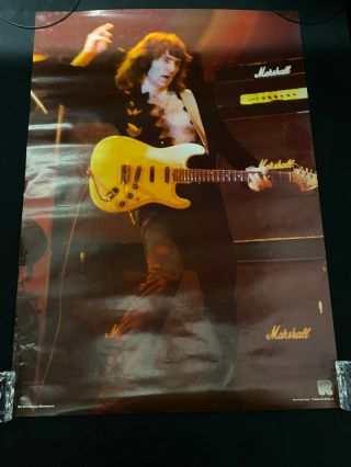 Ritchie Blackmore Deep Purple Vintage Rock & Roll Memorabilia Poster