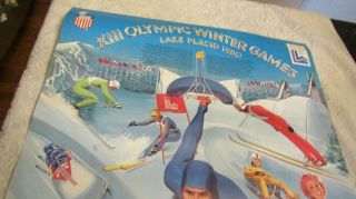 Schlitz Beer 1980 XIII OLYMPIC WINTER GAMES Lake Placid Poster MIRACLE ON ICE 2