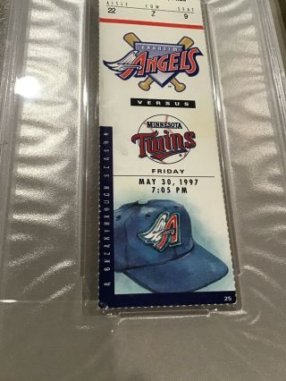 1997 Anaheim Angels Minnesota Twins PSA Ticket Stub Murray RBI 1911 HR 504 3