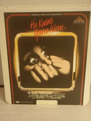 He Knows Your Alone Horror Movie Vintage Ced Video Disc Lazer Disc