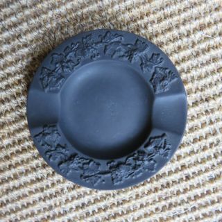 Vintage Wedgwood Black Basalt Jasperware Ashtray