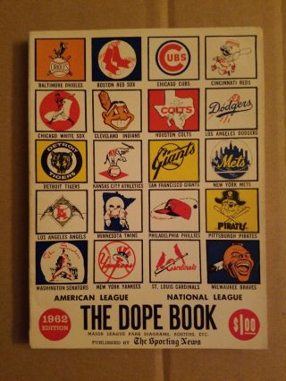 1962 The Sporting News Mlb The Dope Book Houston Colt 45 