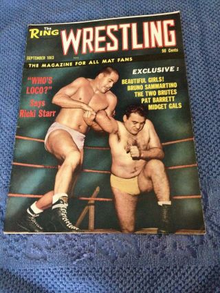 The Ring Wrestling 9/63 - Ricki Starr,  Bruno Sammartino,  Grank Gotch,  The Shadow,