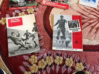 Mixed Vintage Football Programmes World Cup 66 /Cup Finals /And Testimonials 3