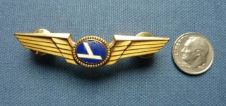 Eastern Airlines 10k Gold Filled Enamel Flight Attendant Stewardess Wings Badge