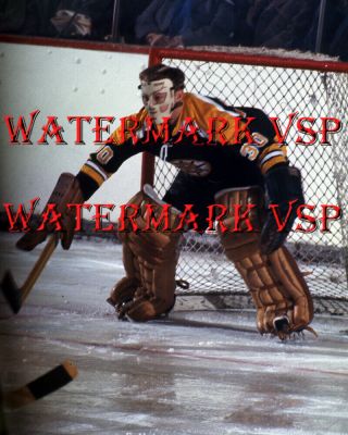 Gerry Cheevers Boston Bruins 35mm Slide Negative Hockey Goalie Jan 1968