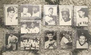 11 Vintage Black & White Post Cards From Yankee Stadium Ruth,  Gehrig,  Mantle