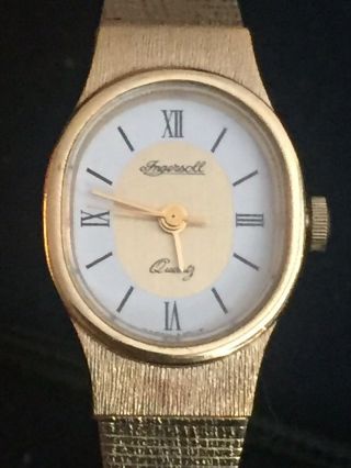 A Wonderful Vintage 1970’s “ingersoll” Gold Plated Japan Movement With Bracelet