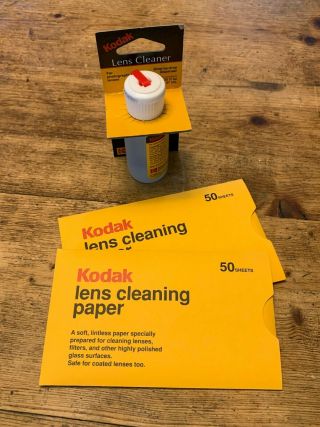 Vintage Kodak Lens Cleaner And 2 Packs Lens Cleaning Paper.