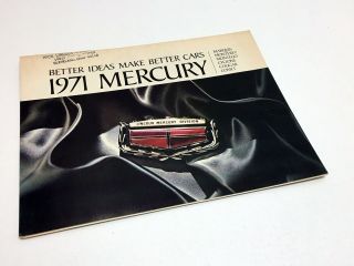1971 Mercury Marquis Monterey Comet Cyclone Montego Cougar Full Line Brochure