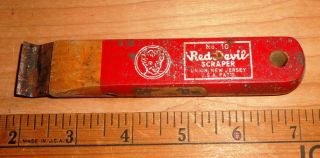 Vintage Red Devil Small Scraper,  Has Old Sticker On It,  See Photos