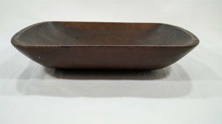 Antique Primitive Carved Hand Hewn Wood Trencher/Dough Bowl 3