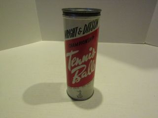 Vintage Tin Can Tennis Ball Container Racquet Sport Wright & Ditson No Balls