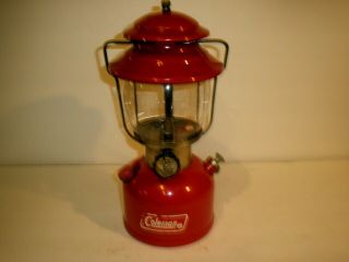 Vintage Coleman 200a 200 A Red Single Mantle Gas Lantern 1974