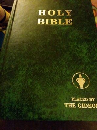 Vintage Holy Bible Placed By The Gideons 1954 Edition