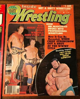 1975 1976 INSIDE WRESTLING AUGUST DORY FUNK JR TERRY MIL MASCARAS JAY STRONGBOW 3