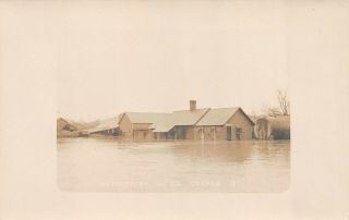 Vtg Mansfield Richland Co.  Ohio Rppc Postcard 1913 Flood Independent Oil Co