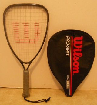 Vintage Wilson High Beam Pro Staff Racquetball Racquet,  Cover - Vgc