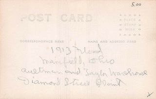 Vtg Mansfield Richland Co.  Ohio RPPC Postcard 1913 Flood Aultman Taylor 2