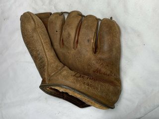 Vintage Denkert Pro Maker X3055 Leather Baseball Glove