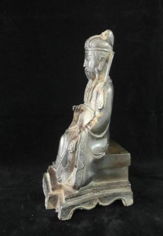 Large Old Chinese Gilt Bronze Figure Of Official Buddha Seated Statue Sculpture 3