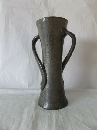 Oliver Baker Made By Liberty & Co Twin Handled Pewter Vase 030