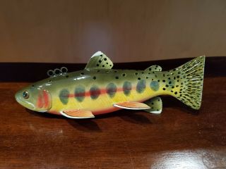 Golden Trout Fish Decoy By Brian Price Ice Spearing Fishing Lure Folk Art
