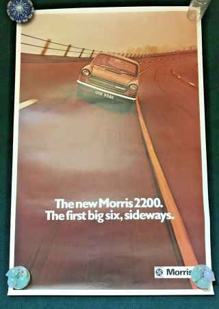 Vintage Bl Morris 2200 Landcrab Showroom Poster Austin &