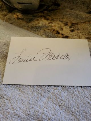 Louise Fletcher Signed Index Card Signature Vintage Autographed Index Star Trek
