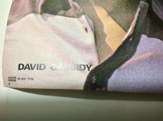 David Cassidy vintage 1970s CONCERT POSTER by COFFER 2