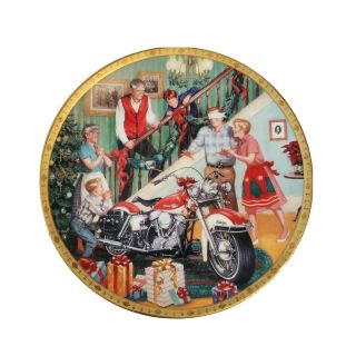 1999 Harley - Davidson Collector Plate " Holiday Traditions " 65 Electra Glide 5201