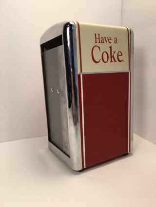 Vintage 1992 Coca Cola " Have A Coke " Metal Napkin Dispenser