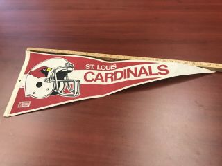 Vintage 80s St Louis Arizona Cardinals Nfl Football Felt Pennant 30”