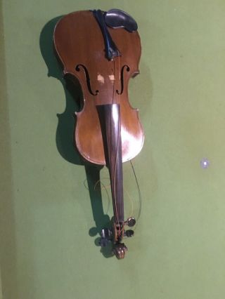 Old Antique 4/4 Violin 1923 Repair Label.  Stamped On Back
