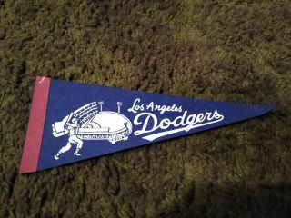Vintage Los Angeles Dodgers Felt Pennant - 11.  5 X 5 "