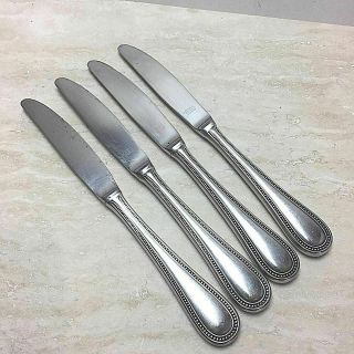 4 Towle Beaded Antique Germany Knives Knife Modern Hollow Stainless Steel 18/8 3