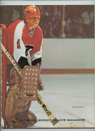 1973 Vintage Nhl Hockey Program Philadelphia Flyers Los Angeles Kings Favell