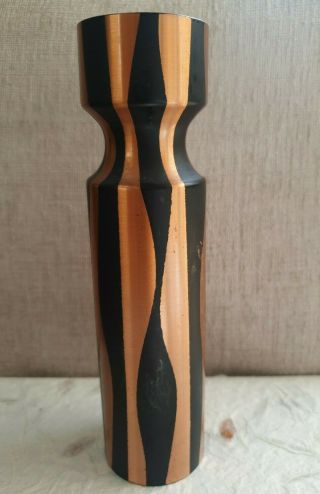 Copper Vase by Egro Switzerland,  Copper and Black Striped Vase,  1970s 3