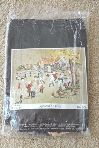Vintage Penelope Embroidery kit Summer Term complete but opened tiny piece worke 2
