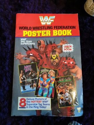 Vintage Wwf Poster Book 1991 Sports World Wrestling Federation Wwf Wwe