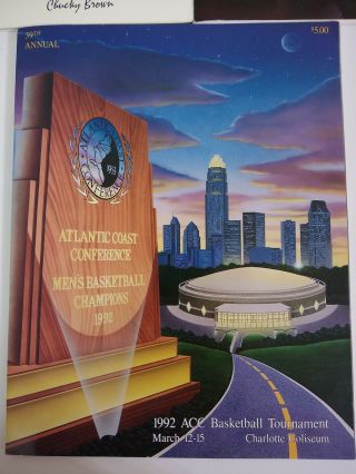 North Carolina NC State Mens Basketball Programs,  ACC Tournament 39th Annual 2