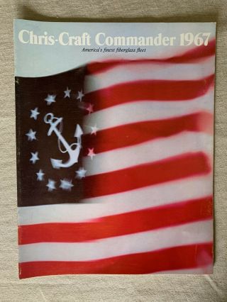 1967 Chris Craft Commander Sales Brochure Full Color Vg